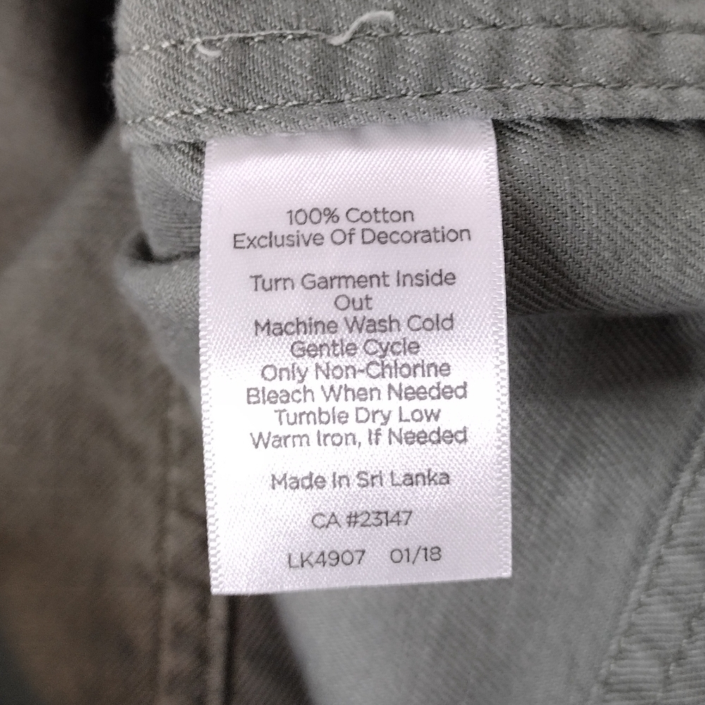 NWOT Talbots Embroidered Full Zipper Snap Button Long Sleeve Utility Jacket - Picture 14 of 16